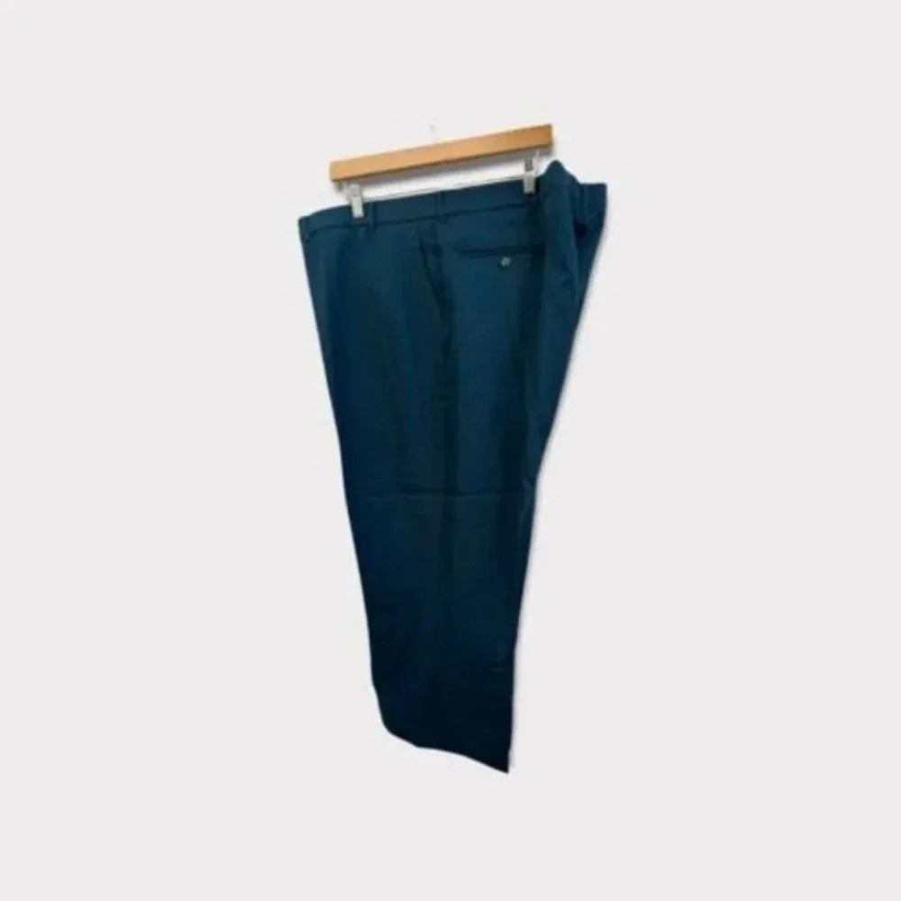 Haband Mens Executive Division Garbadine Dress Slacks Green Hemmed Size 50 x‎ 25 - Picture 5 of 5